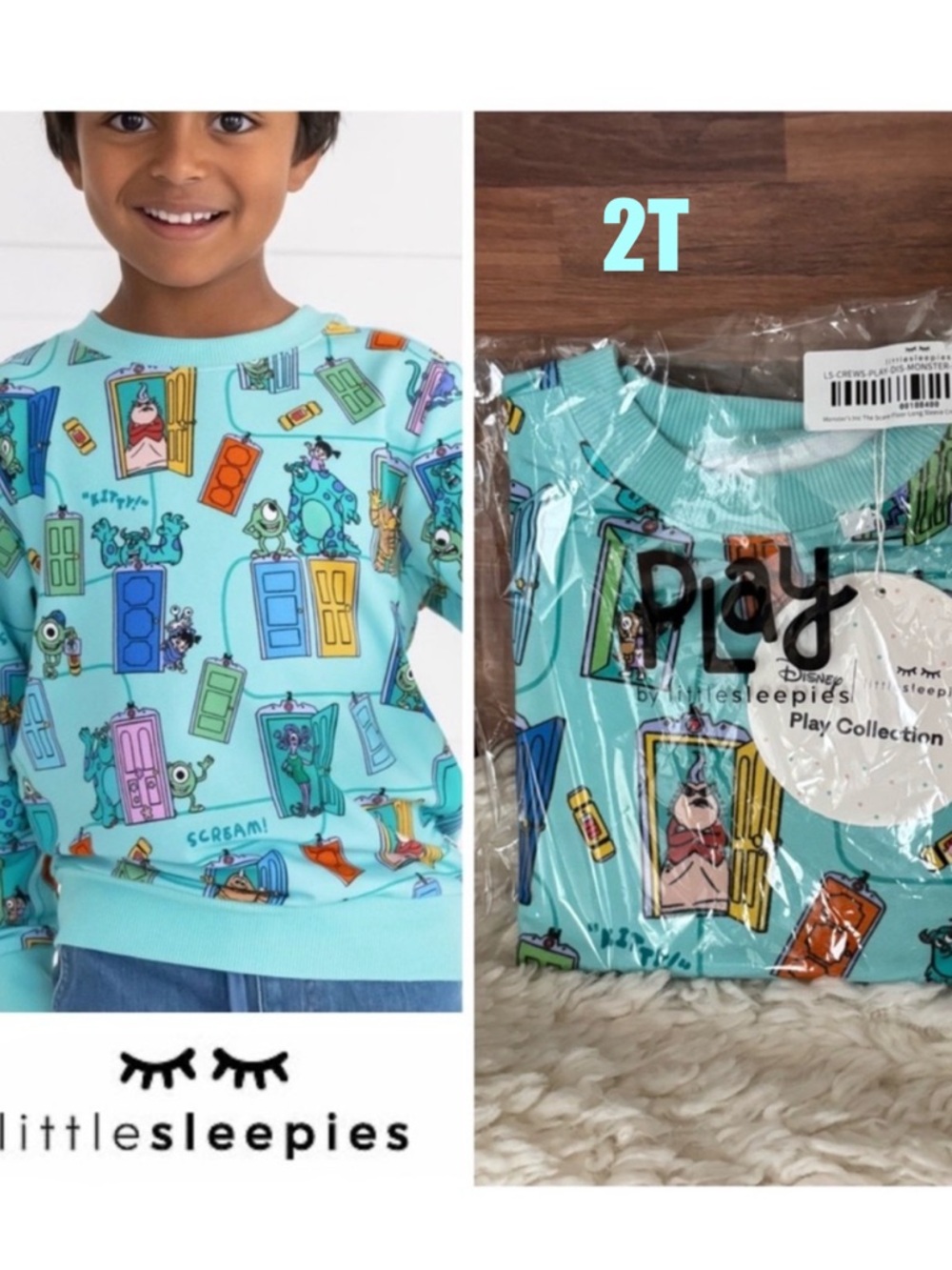 Little Sleepies Monsters Inc Sweatshirt 2T